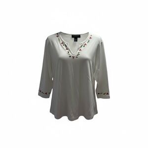 Christmas top, size 1X, 3/4 sleeve